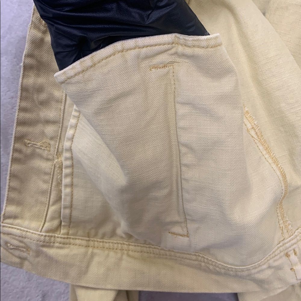 FREE PEOPLE | MEDIUM Women DENIM JACKET | YELLOW GOLDEN - Picture 5 of 16
